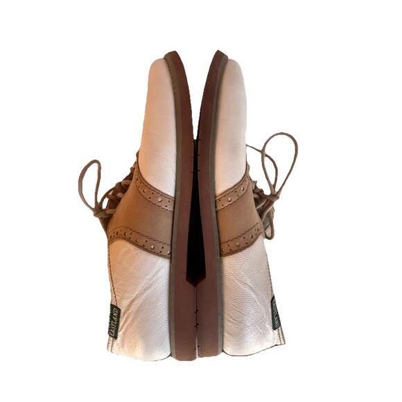 Eastland Saddie Saddle Shoes Women’s Size 6.5 White‎ & Tan Two Tone Leather - Picture 9 of 10